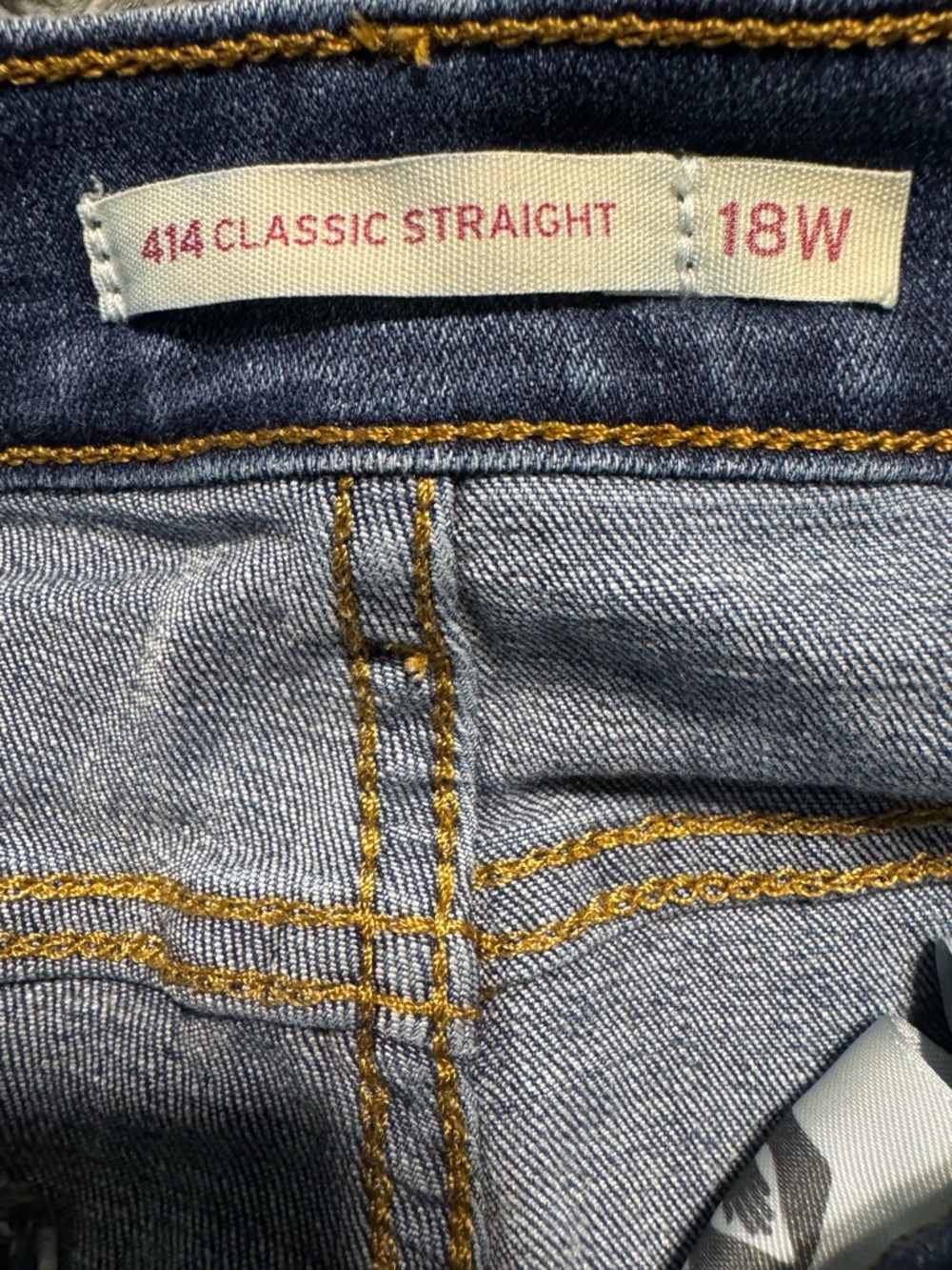 *Levi's Women's Dark Blue Straight-Leg Jeans - Picture 3 of 4